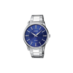 Casio STANDARD seeria helendavad osutid, kvartsmehhanism, roostevabast terasest rihm, Jaapani ja Korea kellad, meeste kellad, sinine sihverplaat MTP-1303D-2A sinine