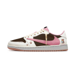 Jordan x Travis Scott Air Jordan 1 Nahast Madalad Vintage Korvpallijalatsid Naiste Pruun DZ4137-700(Team330-) 35.5
