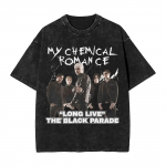 Gerard Way Klassikaline Album My Chemical Romance Plakati Prindi T-s&auml;rk Meestele Naistele Vintage Pesitud Puuvillane Suvine T-s&auml;rk Lahtine &Uuml;le suurusega Topp S