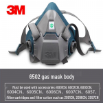 3M 6502 Silikoonist poolmaskiga respiraator Medium