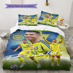 Ronaldo mustriga voodipesukomplekt Tekikate Padjap&uuml;&uuml;r Kodu kaunistus Kingitus (1 * tekikott + 2 * padjap&uuml;&uuml;ri, ilma s&uuml;damikuta) 135x200cm