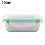 350/550/850/1800 ml roostevaba Bento pikniku terasest l&otilde;unas&ouml;&ouml;gikarbi konteiner toidu hoiukoht 550ML h&otilde;be
