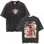 JoJo veider seiklus: Vento Aureo Giorno Giovanna & Golden Experience Vintage Pesuga &Uuml;lesuuruses T-s&auml;rk | Unisex Anime Streetwear T-s&auml;rk S