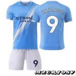 Laste Manchester City Haaland Nr. 9 Jalgpallis&auml;rk 2025/2026 Hooaeg - Hingav, Vastupidav Pol&uuml;ester, Sinine Spordivarustus 110-120 CM