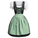 Naiste kleit Oktoberfest Dirndl Paeladega Festivali kost&uuml;&uuml;m Cosplay Peokleidid M roheline