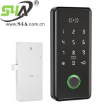 TTlock Elektrooniline kombineeritud s&otilde;rmej&auml;lje kapilukk puuteklahvistikuga RFID-kaardi parooliga lukukapp (as the picture,Aluminum alloy&Door Lock) white