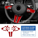 S&uuml;sinikkiust Roolinupu Raami Kate BMW Z4 E85 E86 2003-2008 Roadster Interj&ouml;&ouml;ri Liist Red punane