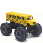 Mudel T&otilde;mmatava Mootoriga M&auml;nguasi Monster Truck Sulamist Suurte Ratastega M&auml;ngus&otilde;iduk Auto Kingitused Poistele T&uuml;drukutele Monster Koolibuss Valatud Metall kollane