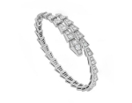 925 Sterling H&otilde;bedast Madalaluuga K&auml;ev&otilde;ru T&auml;ielikult Teemantidega Rose Gold white
