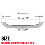 3 kaarega Bimini topi kate 600D Veekindel Jaht Paat Varikatus Ladustamiskate UV-vastane Tolmukindel Universaalne 54-60 gray