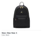 Jordan Kuldne Logo Monogramm Seljakott Must FJ6784-010 One Size 1 must