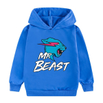 Moodne ja Kena MR BEAST Multikate Anime Prindiga Poiste ja T&uuml;drukute Hupparid S&uuml;gis ja Talv Lastevanemate-laste R&otilde;ivad Huppari 150 blue