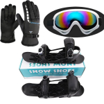 Mini suusasaapad Lumisaapad T&auml;iskasvanud Lapsed V&auml;litingimustes Talvised K&auml;imissaapad Kummist Tald Reguleeritav Rihm Boxed Black 3rd Gen Ski Skates Adult