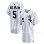 Chicago White Soxi pesapallis&auml;rk 5 Murakami Munetaka F&auml;nnir&otilde;ivad Puuvillane spordis&auml;rk Mehed Naised Medium
