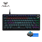 Aula F75 Juhtmeline M&auml;nguklaviatuur 75% RGB Taustvalgustusega ABS-klahvikatted Gasket-struktuur Hot-swappable Kontori Mehaanilised Klaviatuurid Nupuga