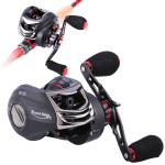 Baitcasting kalastusrull Baitcast Reels 18 Lb s&uuml;sinikkiust t&otilde;mbemagnetiga h&auml;&auml;lestatud pidurid heitmiseks Left Hand punane