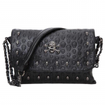 Mood Skull Rivet &otilde;lakotid Lahedad nahast k&auml;ekotid Crossbody 26*19*5cm must