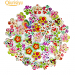 100 tk puidust lill 2 auguga n&ouml;&ouml;bid &otilde;mblemine Scrapbooking DIY tarvikud r&otilde;ivaste &otilde;mblemine ja kangas Random Color