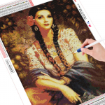 Teemantmaal 5D DIY teemantmaal India ilutikandid ristk&auml;sit&ouml;&ouml; t&uuml;druk 20*30 cm