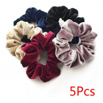Velvet Hair Band Hair Scrunchie Naiste elastne juuksepael Kummist k&ouml;ied naistele juuste aksessuaarid 5pcs for random