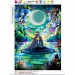 Huacan 5d Teemantmosaiigist ristpistes Multifilmi haldjas Pilt kividest Teemanttikandid Allahindlus Lastetoa sisustus 30*40 cm