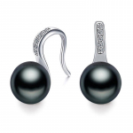 LSOOYH Naturaalsed mageveep&auml;rlitega k&otilde;rvar&otilde;ngad naistele Cubic Zirconia CZ klassikalised k&otilde;rvar&otilde;ngad p&auml;rlitega ehted must