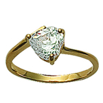 Bague Plaqu&eacute; Or 'Romantic' Blanc dor&eacute; - 7 mm 54 kuld