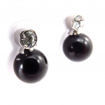 Les Tr&eacute;sors De Lily [J6225] - Boucles Cr&eacute;ateur 'Sissi' noir must