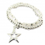 Les Tr&eacute;sors De Lily [P8455] - disainer k&auml;ev&otilde;ru  Une Etoile est N&eacute;e  h&otilde;bevalge - 20x19 mm valge