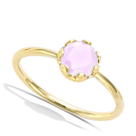 Bague Plaqu&eacute; Or 'Cleapatra' rose dor&eacute; (milky) - 7 mm 54 Heleroosa