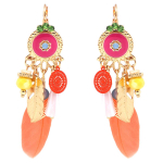 Les Tr&eacute;sors De Lily [Q8745] &ndash; kuldoranžid disainitud liiprid 'Acapulco' - 70x25 mm oranž