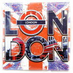 Les Tr&eacute;sors De Lily [N4180] &ndash; l&otilde;uend &bdquo;So British&rdquo; London &ndash; 20x20 cm sinine