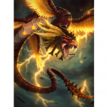 Lightning Dragon Teemanttikandid Loomade ristpistes stiilis kodukaunistus 20X30CM