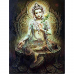 5D DIY teemantmaal  Religioosne Buddha  3D Rhinestone tikandid Ristpistes 5D Avaleht 20X30CM