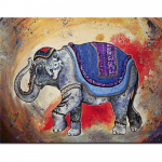 Teemanttikandiga V&auml;rviline armas elevant DIY Teemantmaali ristpistes 20X30CM