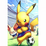 5D isetehtud teemantmaaling jalgpall Pikachu ristpistes komplektid teemanttikandid mosaiikmustriga pilt kodukaunistuse kingitus 20X30CM