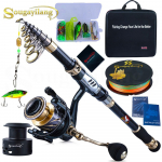 Kaasaskantav reisi&otilde;ngerulli kombokomplekt 1,8M teleskoopne &otilde;ngeritv 13BB spinningurulliga 1.8M Rod&Reel 1000