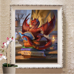 T&auml;iskandiline/&uuml;mmargune puur 5D DIY teemantmaal  Moomiks lillekull  3D tikandid Ristpistes 5D Decor King A16816 Full Round 20X30CM