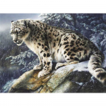 T&auml;isruudu/&uuml;mmarguse teemantv&auml;rvimise komplekt Leopard Kodukaunistus 5D Teemanttikandid Loomamosaiik k&auml;sitsi valmistatud kingitus Full Round 20X30CM punane