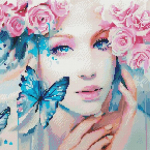 Teemantmaal 5D DIY Teemantmaal Ruut/&uuml;mmargune Teemant k&otilde;rghoone Tikand Ristpistes Loomade Kingitus Kodukaunistuse kingitus Full Round 30x30CM punane