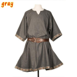 Unisex Halloweeni keskaegne kost&uuml;&uuml;m, renessansi tuunika Viking Knight Pirate Vintage s&otilde;dalase s&auml;rgid ilma v&ouml;&ouml;ta XL