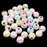 10 tk 12 mm korvpall jalgpall tennisepall Loomingulised lahtised helmed DIY ehete valmistamine meisterdatud tarvikud Basebal mitmev&auml;rviline