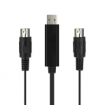 HiFing USB IN-OUT MI-kaabel &Uuml;ks &uuml;hes v&auml;ljundliides 5 kontaktiga liini muundur arvutist muusikaklaviatuuriks