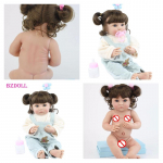 BZDOLL 40 CM t&auml;issilikoonist kehaga Reborn Baby Doll T&uuml;drukule Vin&uuml;&uuml;l Mini Vasts&uuml;ndinu Bebe Boneca Lapse riietus Vannim&auml;nguasi S&uuml;nnip&auml;evakingitus Girl-1