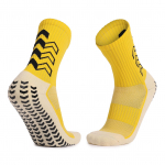 Spordipolsterdatud sokid, libisemisvastane k&auml;epide korvpallijalgpalli suusatamise ja rattas&otilde;idu spordisokkide jaoks kollane