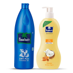 Parachute 100 % Pure Coconut Oil, 600 ml (Bottle) And Parachute Advansed Body Lotion Soft Touch, 400 ml