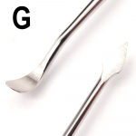 Kahe otsaga titaanist hambaimplantaadi luu&uuml;mbrise lifti eraldaja peristeel jagamist&ouml;&ouml;riist hambaarsti t&ouml;&ouml;riistade peegeldamiseks ja sisset&otilde;mbamiseks 1 piece G