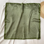 Moodne siidist kandiline sall naistele 60 cm, satiinist kaelaga, juuksesidemega kott, pehme kontorikaelar&auml;t, hijab, naisterahvas.