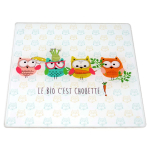 Les Tr&eacute;sors De Lily [A0096] &ndash; mitmev&auml;rviline  Chouettes  klaasist rannaalus (orgaaniline on suurep&auml;rane! ) - 20x20 cm NA mitmev&auml;rviline