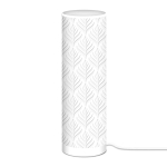 Les Tr&eacute;sors De Lily [A0539] &ndash; valgest 'Boho' kangast torulamp - 63x20 cm valge
